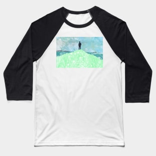 Marbled Paper Collage Staring at the Sea Baseball T-Shirt